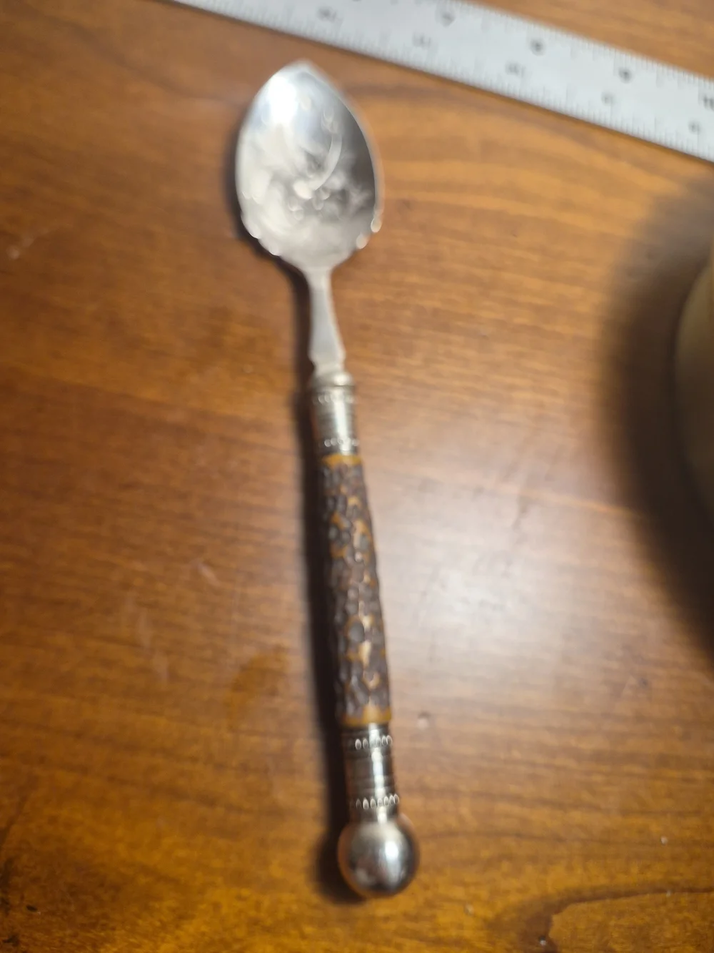 Vintage/Antique Joseph Elliott & Sons Silver Plated With Bone Handle Spoon